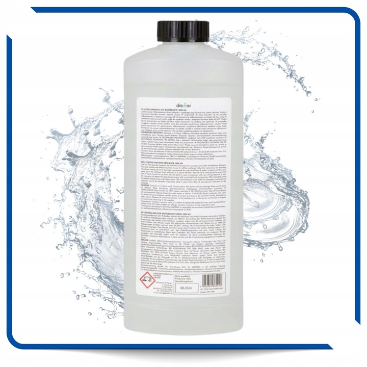 UNIWERSALNY Odkamieniacz w Płynie do Ekspresów Ekspresu 1000ml Drekker