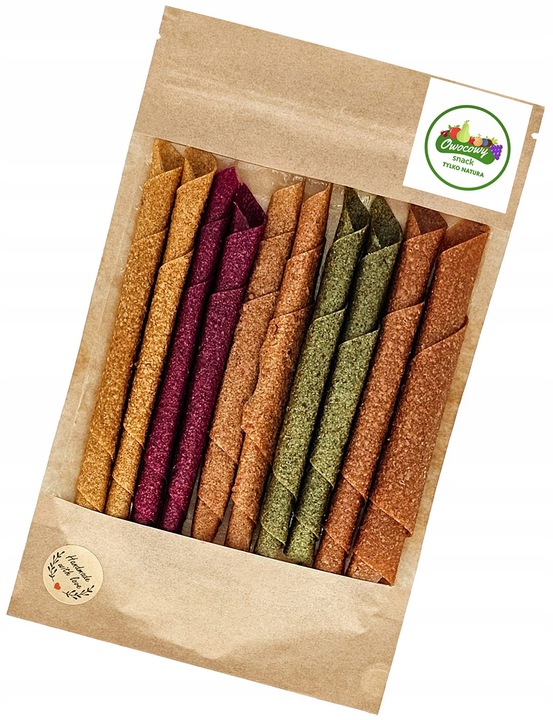 ROLLSY OWOCOWE mix 5 smaków 100g Owocowo warzywna przekąska naturalna