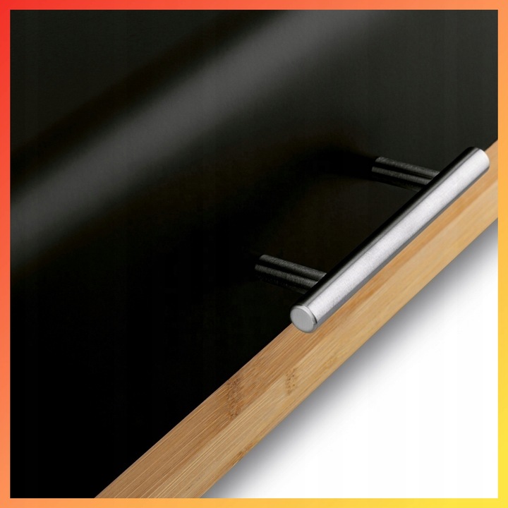 CHLEBAK NA PIECZYWO DREWNIANY POJEMNIK NA CHLEB CZARNY