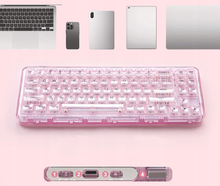 Klawiatura mechaniczna YUNZII X71, 4000 mAh, USB-C