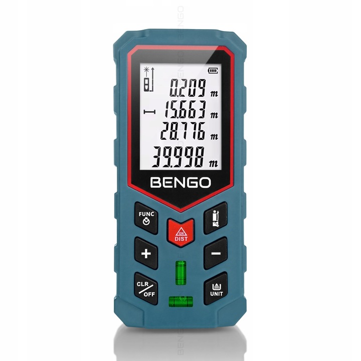 DALMIERZ LASEROWY 50m MIERNIK ODLEGŁOŚCI CYFROWY kątomierz poziomica