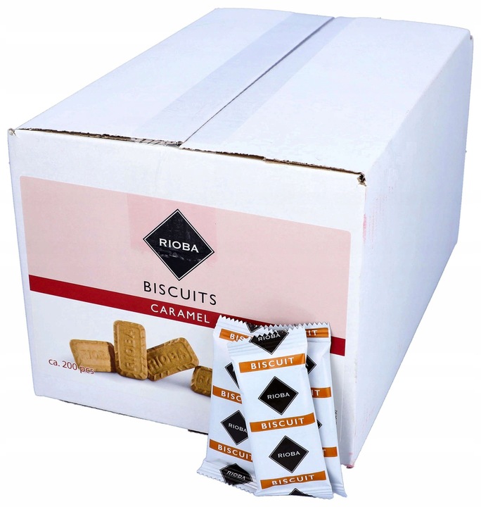 CIASTKA DO KAWY karmelowe RIOBA Thank You 1200g 200szt pakowane pojedynczo