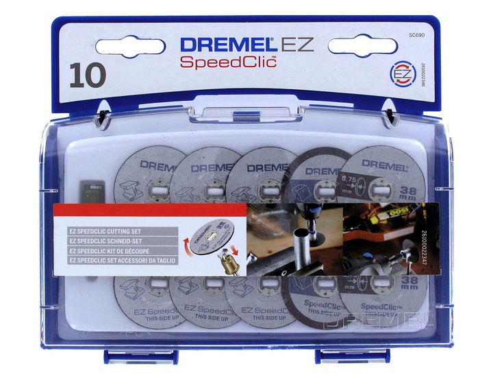 ZESTAW 10 TARCZ SPEEDCLIC SC690 DREMEL + TRZPIEŃ