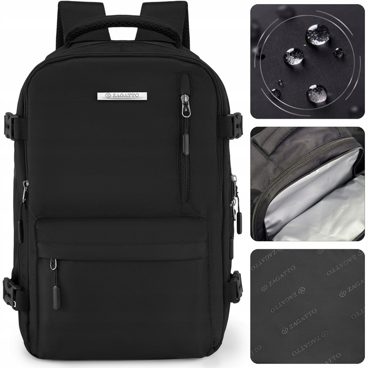 Plecak podróżny 40x25x15 do samolotu RYANAIR lekki bagaż podręczny ZAGATTO