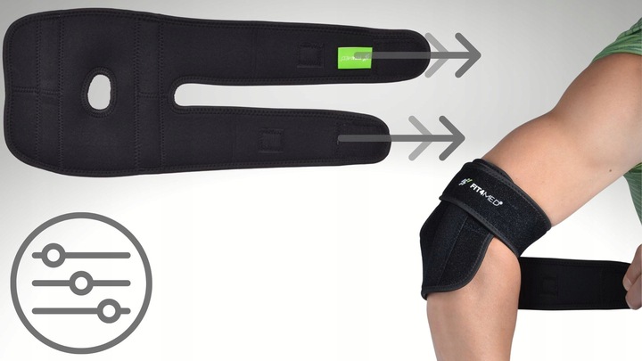 Opaska ściągacz łokieć tenisisty neoprenowa UCISKOWA na LOKIEC STABILIZATOR