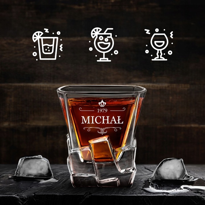 Szklanka do Whisky z Grawerem 250ml Prezent dla Faceta Chłopaka na Urodziny