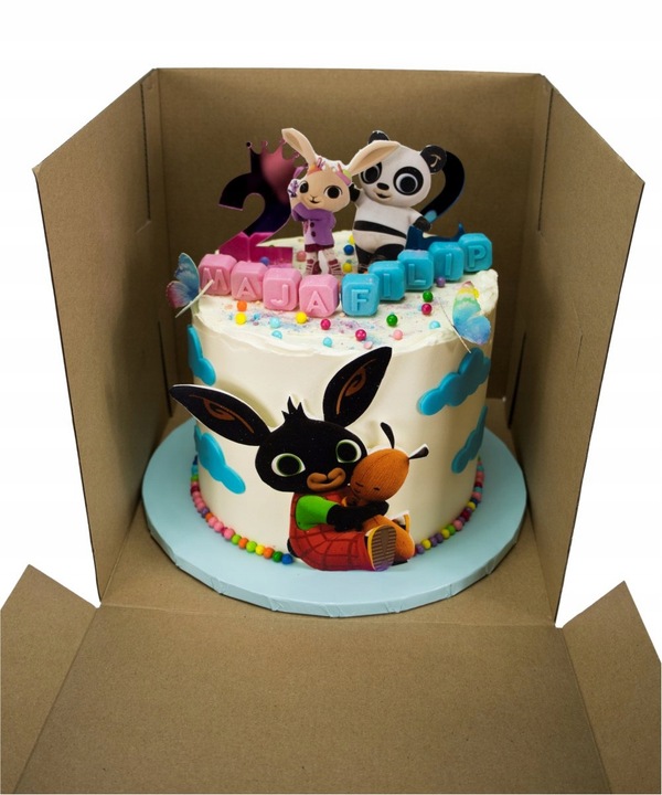 Pudełko Karton na TORT z Okienkiem 5 szt. 25x25x25