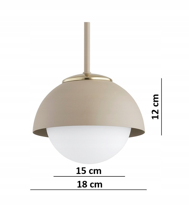Lampa Sufitowa Wisząca Żyrandol Plafon Ecru Beż Cosmo