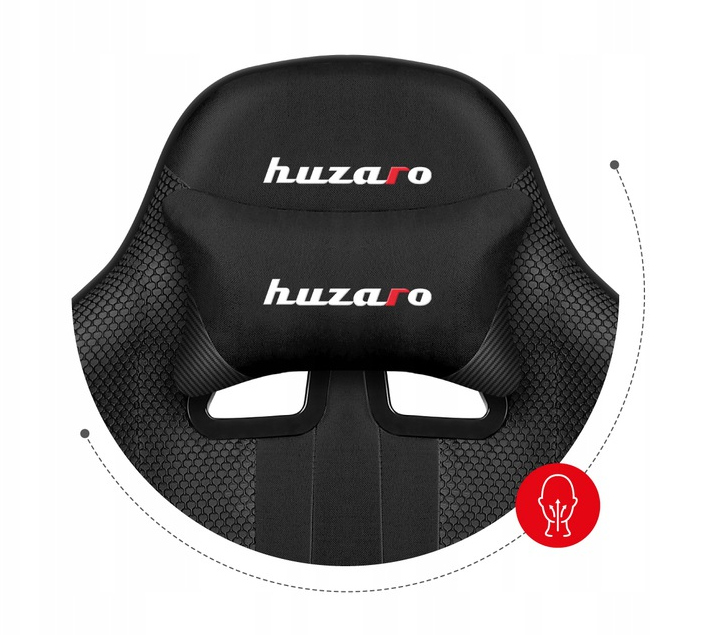 Fotel gamingowy gracza PODNÓŻEK regulowane oparcie HUZARO Force 4.7 Carbon