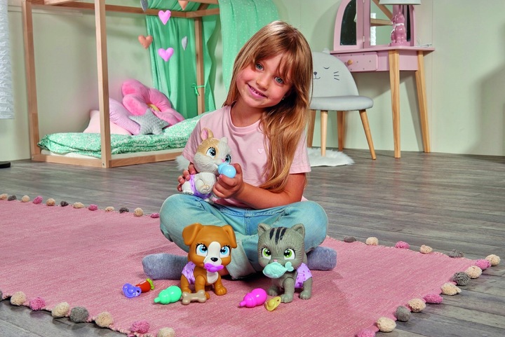 PAMPER PETZ KOTEK INTERAKTYWNY Z PIELUSZKOWEGO GANGU PIJE SIKA + PIELUSZKA