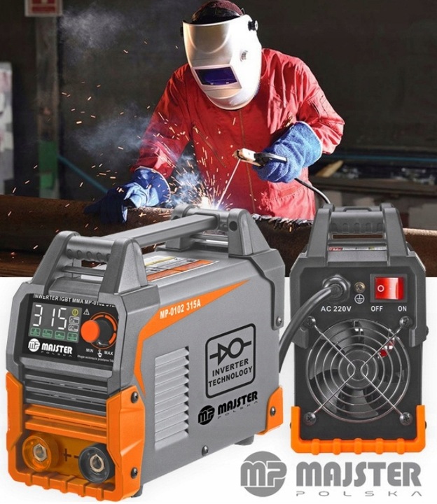 SPAWARKA INWERTOROWA INWERTEROWA ELEKTRODOWA MMA TIG LCD MOCNA 315A
