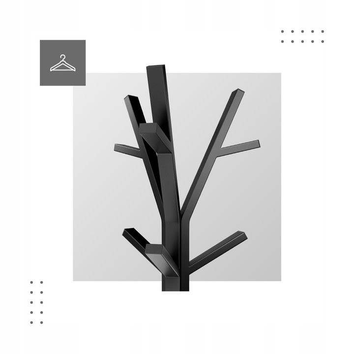 Wieszak stojak na ubrania MARK ADLER stojący stalowy 9 haczyków +