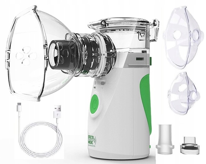 INHALATOR NEBULIZATOR Siateczkowy DLA DZIECI DOROSŁYCH przenośny CICHY MPRO