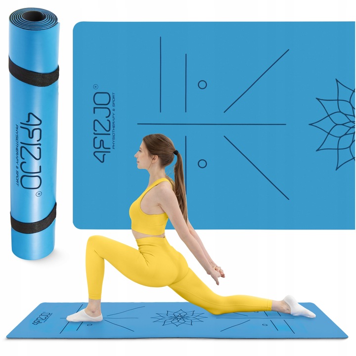 MATA DO JOGI ĆWICZEŃ GIMNASTYCZNA EKOLOGICZNA PROFESJONALNA GUMOWA