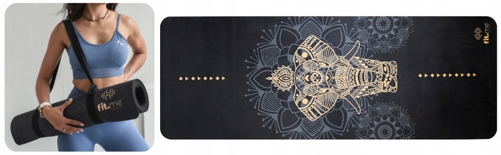 PIĘKNA MATA PREMIUM DO JOGI ĆWICZEŃ STABILNA ZAMSZOWA MIĘKKA 4 MM ZE WZOREM