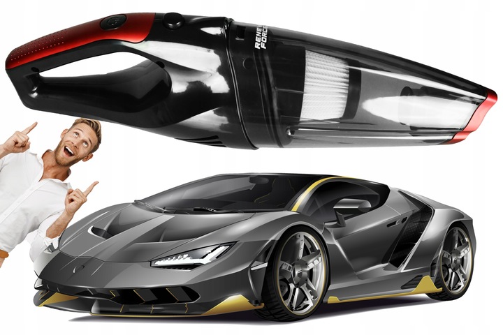 ODKURZACZ SAMOCHODOWY CYKLONOWY 400W BEZPRZEWODOWY BEZWORKOWY HEPA