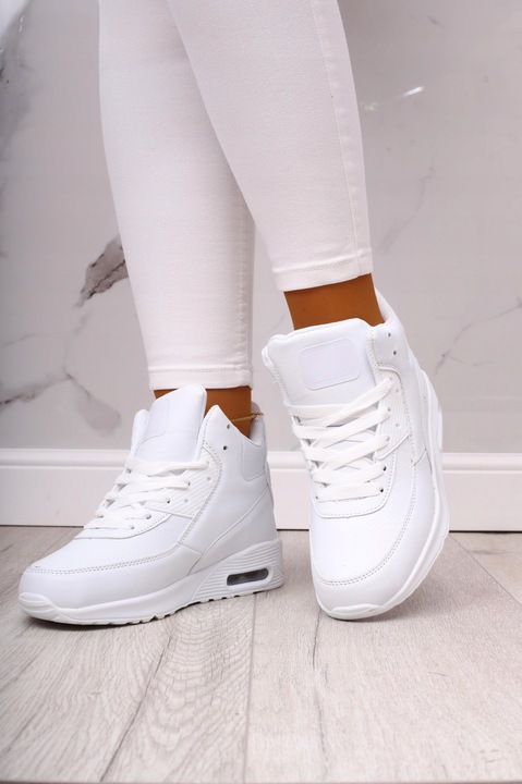 BUTY DAMSKIE OBUWIE SPORTOWE LEKKIE WYGODNE BIAŁE