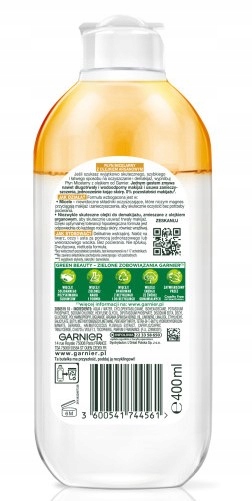 Garnier Dwufazowy Płyn Micelarny Do Demakijażu Z Olejkiem Arganowym 400 Ml