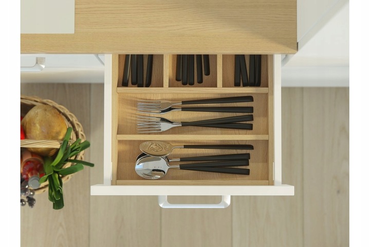 SZUFLADA GTV AXIS PRO 450B1 ŚREDNIA L450 H116 BIAŁA CICHY DOMYK WYSUW