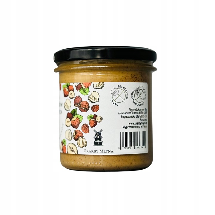 Pasta z orzechów laskowych 300 g - 100% orzechów, Bez Dodatków,