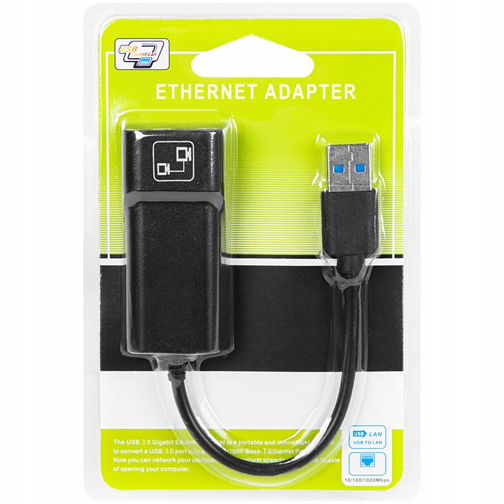 PRZEJŚCIÓWKA ADAPTER USB KARTA SIECIOWA ETHERNET USB 3.0 RJ45 LAN GIGABIT