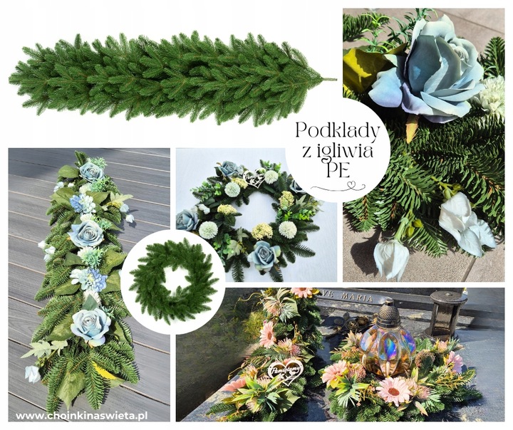 Girlanda Jodła 100% PE gęsta jak naturalna 110 cm podkład z igliwia