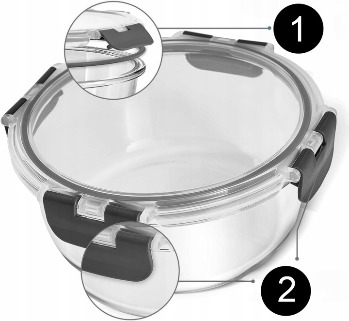 10 X LUNCHBOX SZKLANE POJEMNIKI NA ŻYWNOŚĆ USZCZELKA ŻAROODPORNE ZESTAW