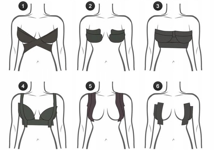 ORYGINALNA TAŚMA UNOSZĄCA BIUST MODELUJĄCA PODTRZYMUJĄCA GOŁE PLECY PRO