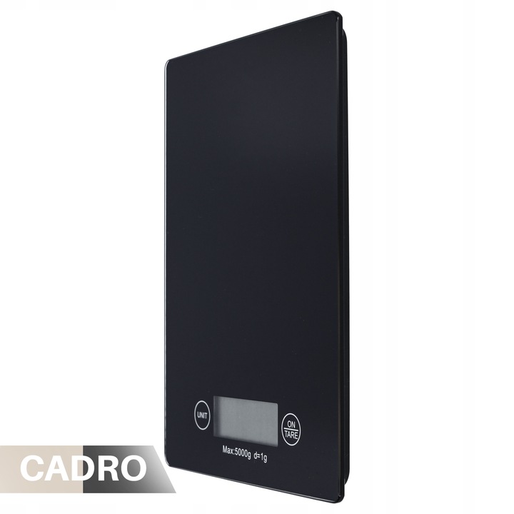 Waga kuchenna elektroniczna do odmierzania ważenia szklana 5 kg czarna