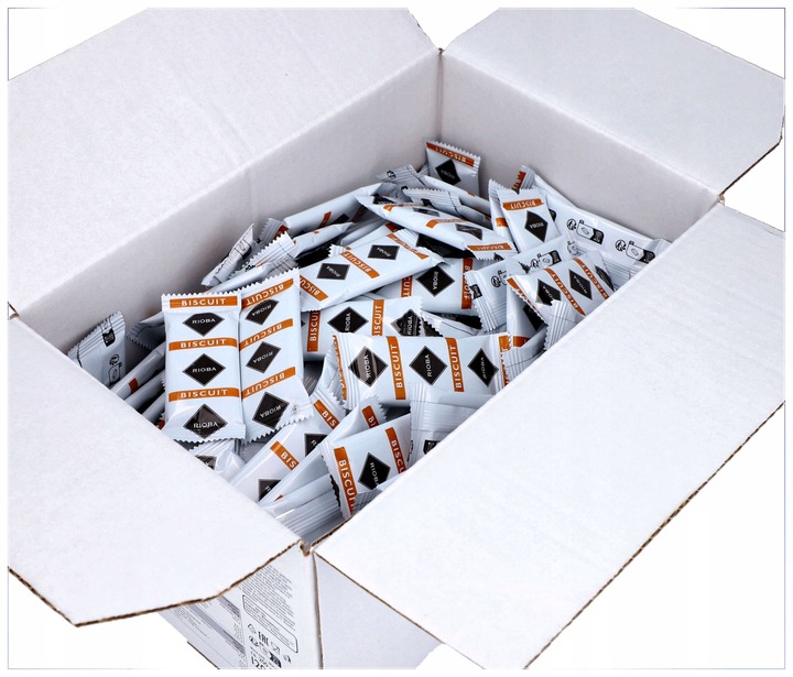 CIASTKA DO KAWY karmelowe RIOBA Thank You 1200g 200szt pakowane pojedynczo