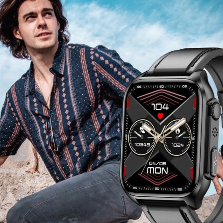 SMARTWATCH Z FUNKCJĄ POMIARU CUKRU GLUKOZA TK12 CIŚNIENIE MENU Polski WATCH