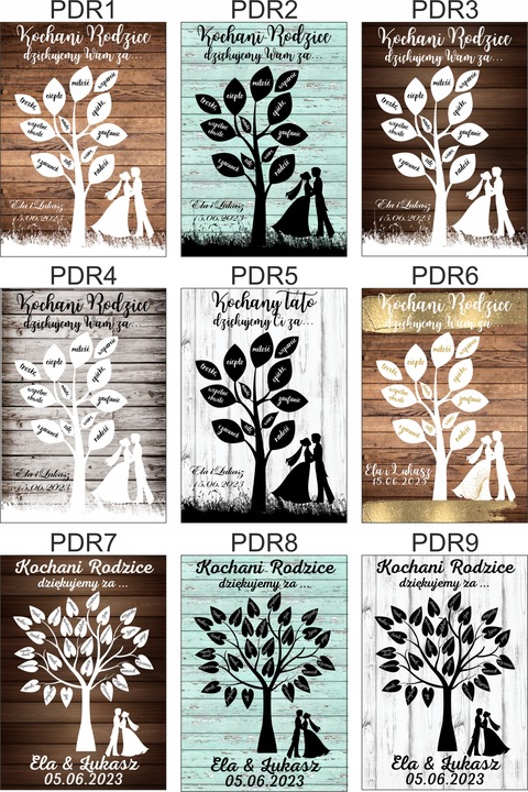 Podziękowania dla rodziców na ślub wesele prezent