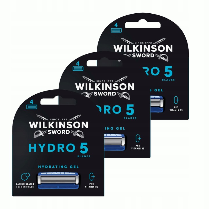 Wilkinson Hydro 5 Regular do golenia 4 wkłady x3