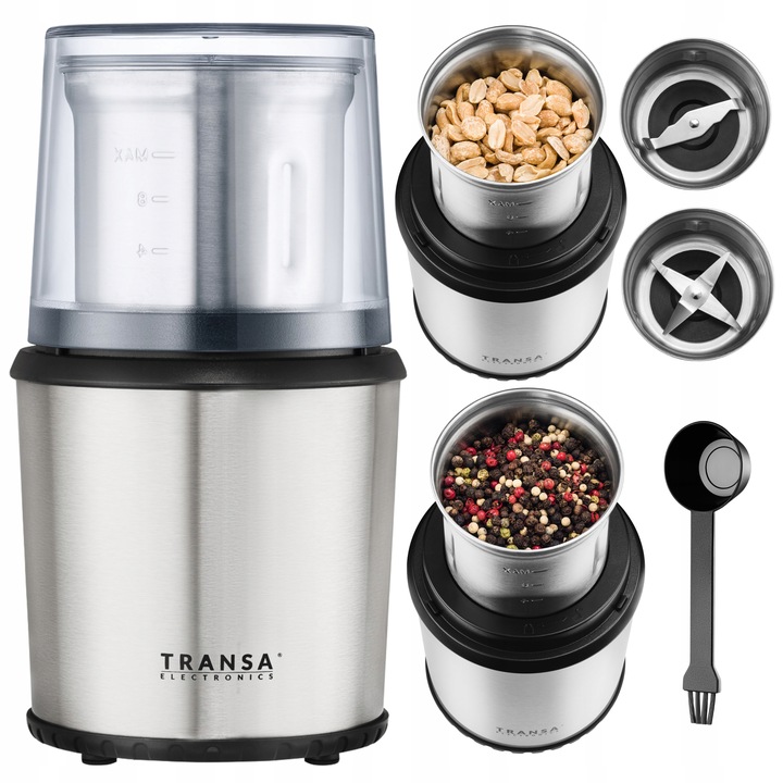 Młynek elektryczny i ROZDRABNIACZ do ziaren kawy ziół orzechów 2w1