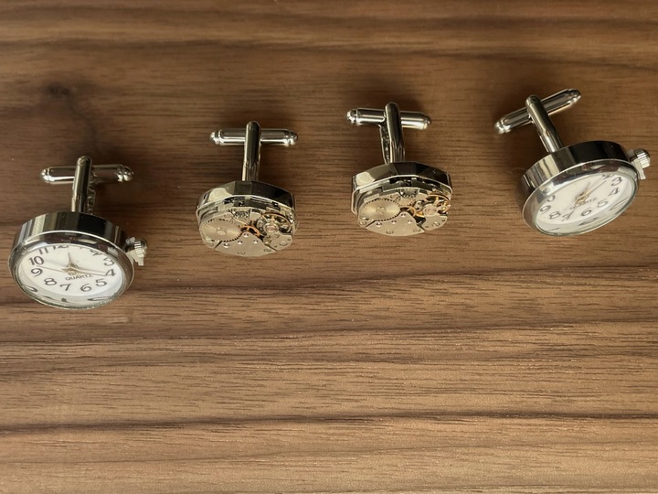 Spinki do mankietów koszuli EXC Mechanizm Zegarka Steampunk Zegar Zegarki