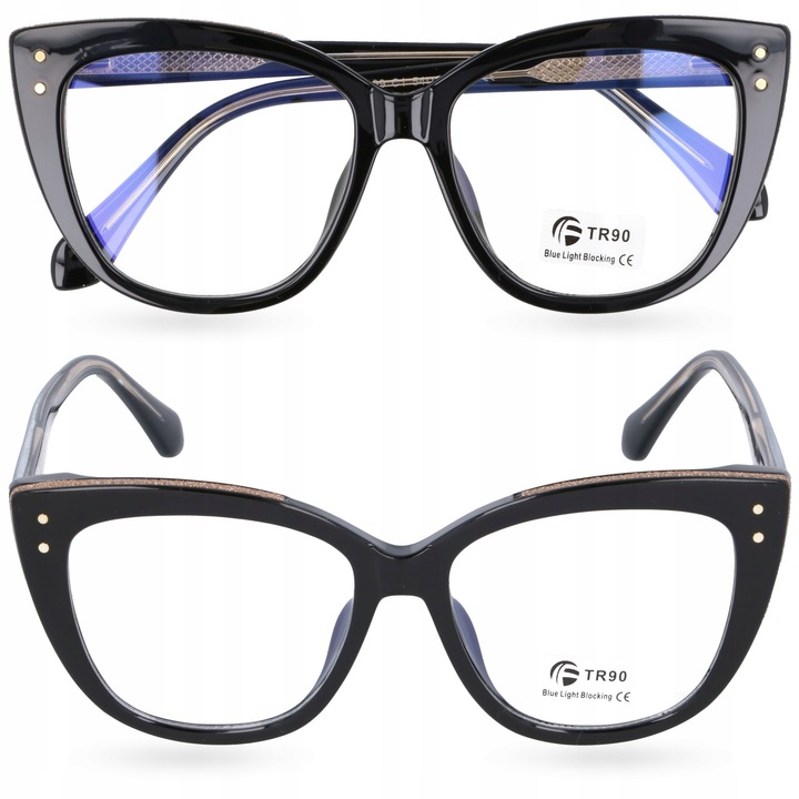 Okulary damskie zerówki do komputera Bluelight filtr