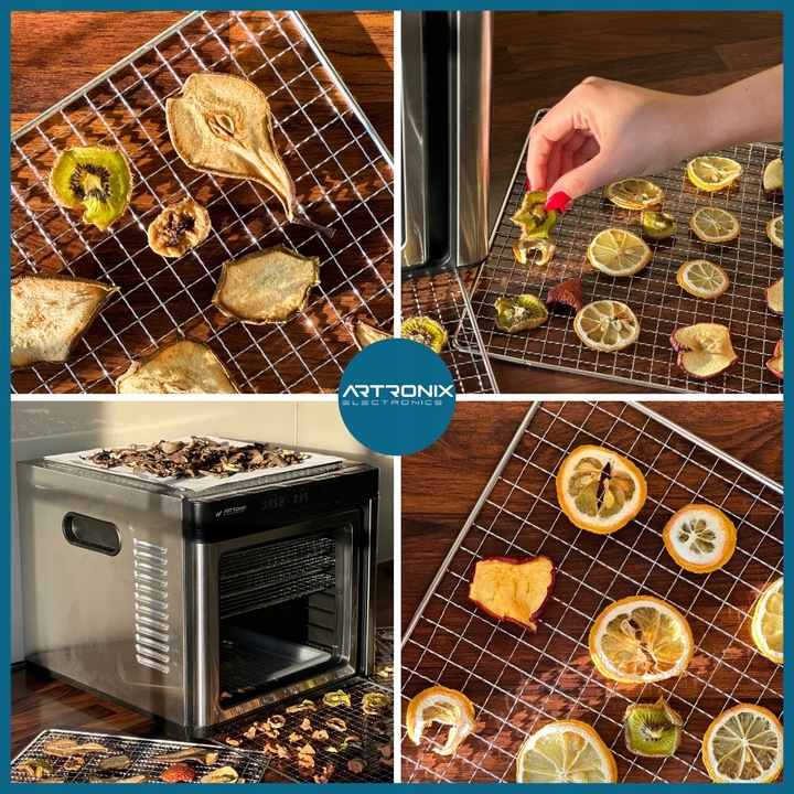 SUSZARKA SPOŻYWCZA DO GRZYBÓW OWOCÓW WARZYW ZIÓŁ TIMER LCD STALOWA 9