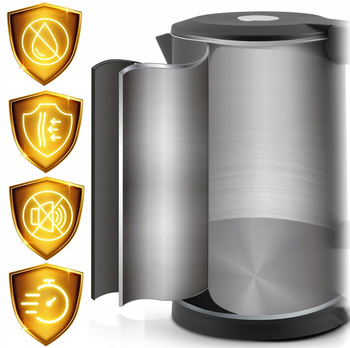 CZAJNIK ELEKTRYCZNY BEZPRZEWODOWY MODNY 1,7L BERDSEN