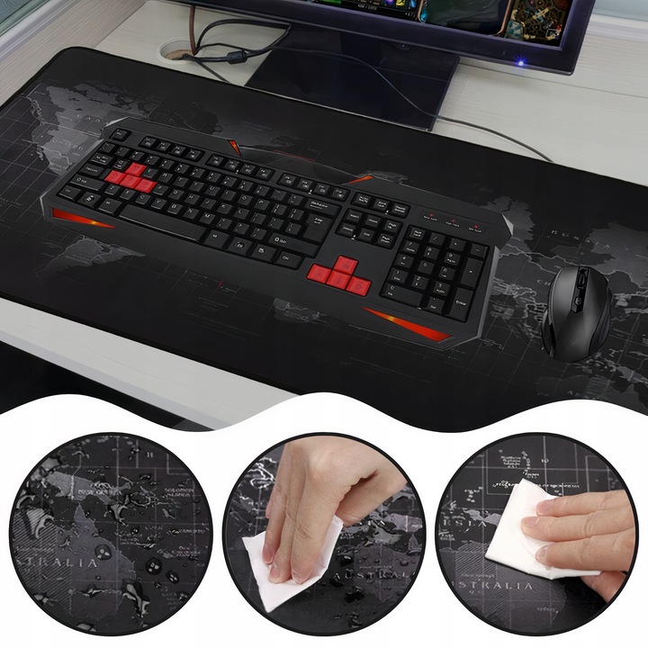 Podkładka pod mysz i klawiaturę mata na biurko DUŻA 100x50cm GAMINGOWA xxl