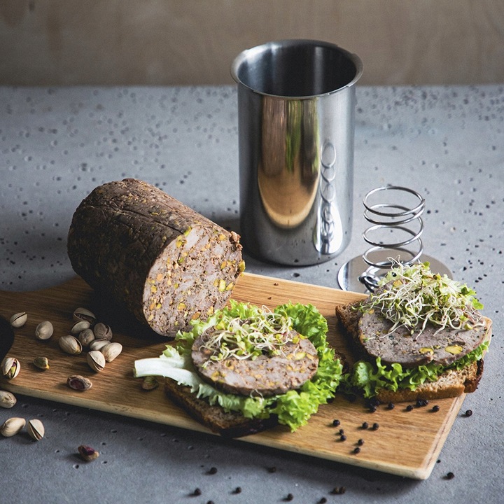 BROWIN SZYNKOWAR do WYROBU WĘDLIN na 1,5KG MIĘSA+TERMOMETR+WORECZKI ZESTAW