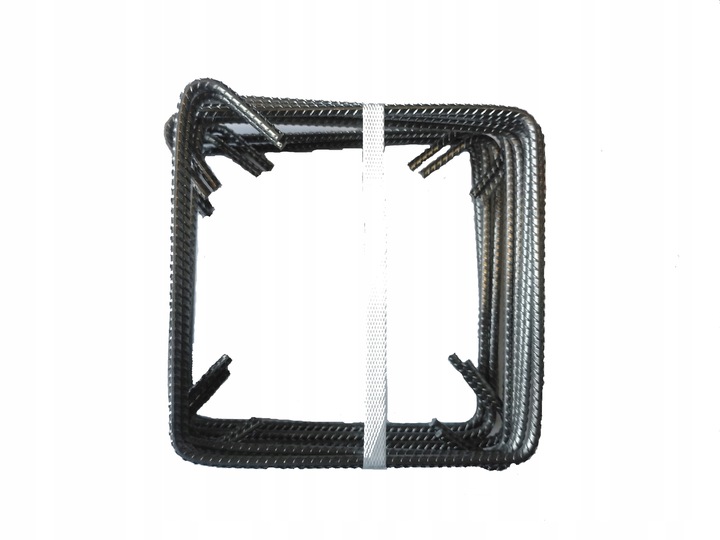 Strzemiona zbrojeniowe 18x18 fi 6mm, żebrowane CNC - 100 sztuk