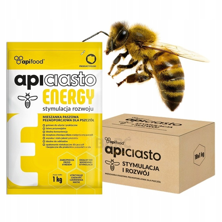 APICIASTO 10x1kg POKARM dla pszczół ENERGETYZUJĄCY APICIASTO energy