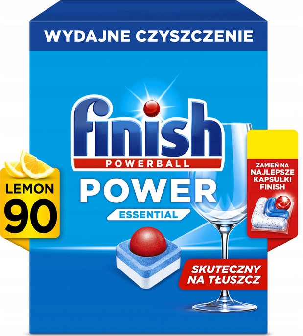 Finish Tabletki do zmywarki Power Essential Lemon Cytryna 90 sztuk