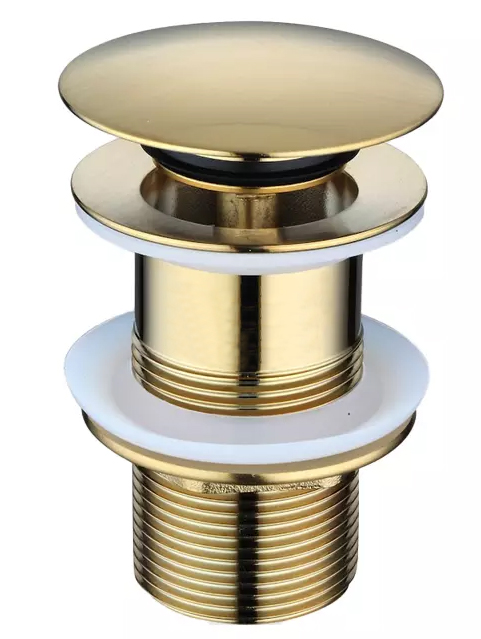 KOREK KLIK KLAK UMYWALKOWY MOSIĘŻNY AUTOMAT DO UMYWALKI BEZ PRZELEWU ZŁOTY