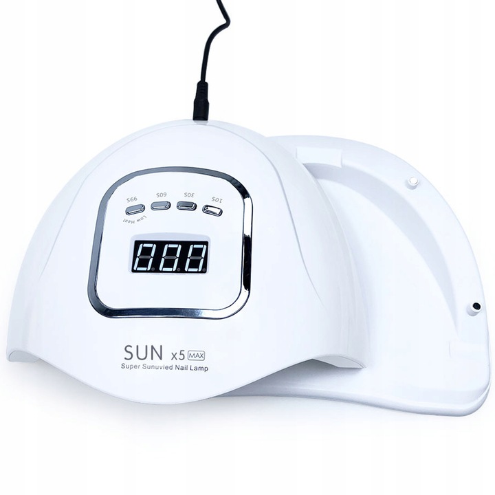 LAMPA DO PAZNOKCI SUN X5 MAX UV LED DO HYBRYD ŻELI MOCNA 80W HYBRYDY