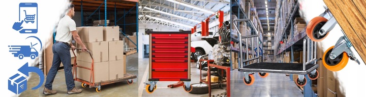 OBROTOWE KÓŁKA PRZEMYSŁOWE Z HAMULCEM DO DUŻYCH OBCIĄŻEŃ 460Kg 100mm