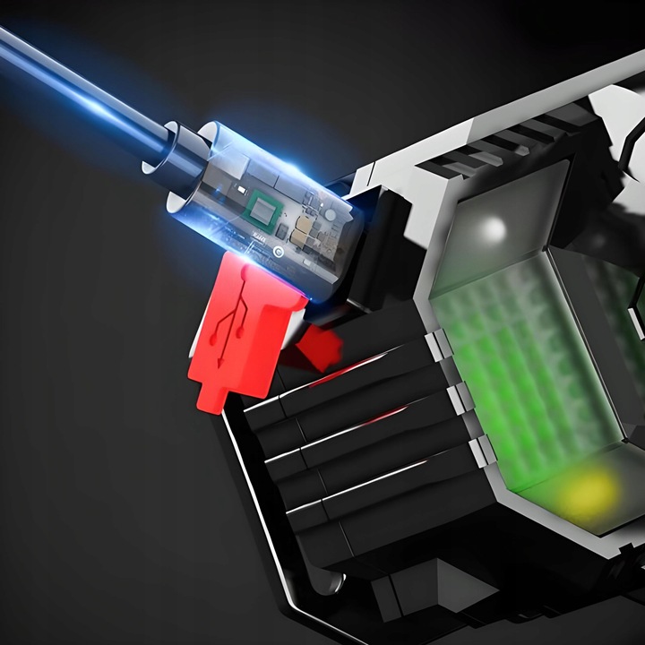 MOCNA LATARKA CZOŁOWA 1000lm 10W CZOŁÓWKA 6 TRYBÓW AKUMULATOR 500m ZOOM MOC