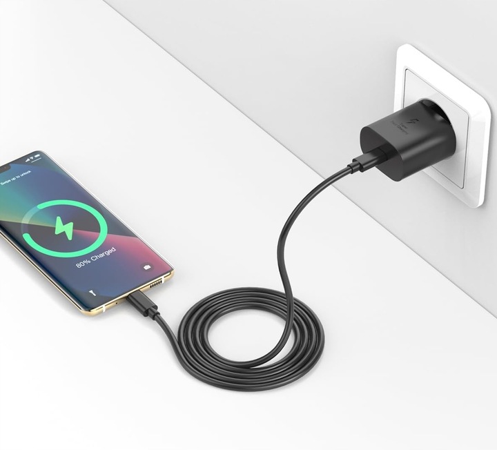 SZYBKA ŁADOWARKA DO TELEFONU SAMSUNG KOSTKA PD 45W + KABEL USB-C 2M