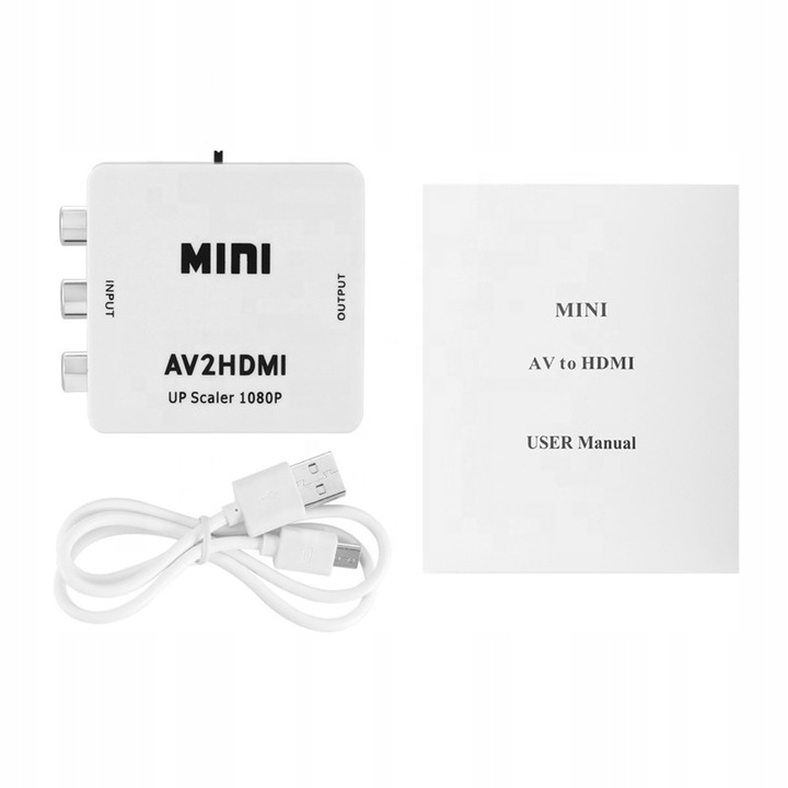 Adapter konwerter sygnału AV RCA CINCH do HDMI