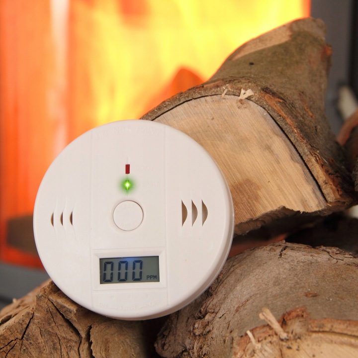 Czujnik Czadu Certyfikowany Detektor Tlenku Węgla Bezprzewodowy LCD Alarm